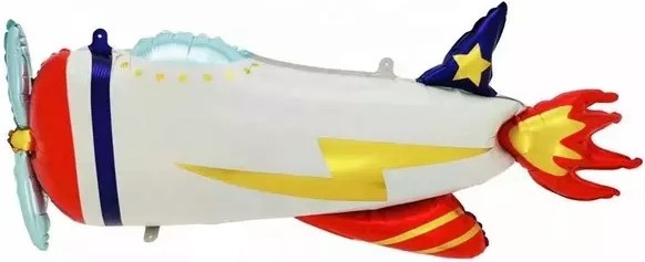 Шар фольга фигура Самолет 41'' 104см FL