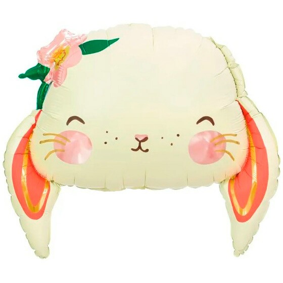 Шар фольга фигура Кролик Милый (голова) 26" 65см ВС