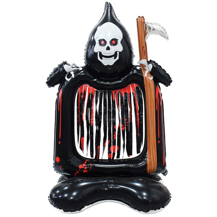 Шар-фигура 125 см, фольга Смерть с косой