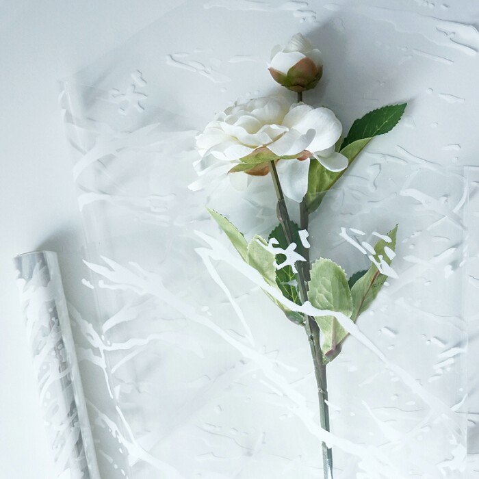 Пленка прозрачная рулон 0,70х9,14м мрамор белая 40 мкм 0,70х10ярд ± 5% Россия