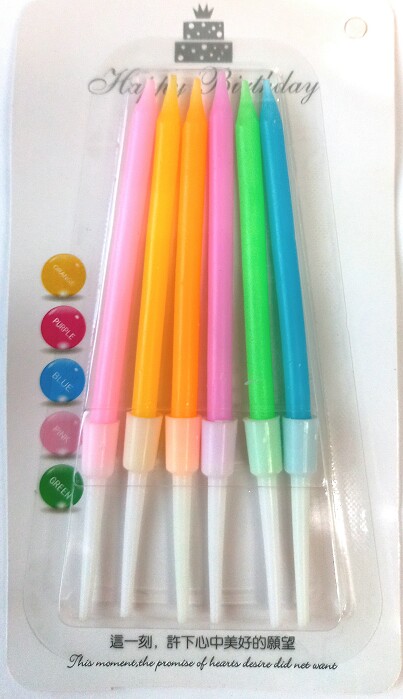 Свечи набор Неон Ассорти (уп6) АА