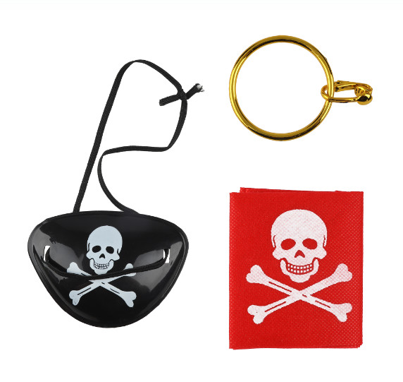 Набор карнавальный Пират, красный чёрный золото