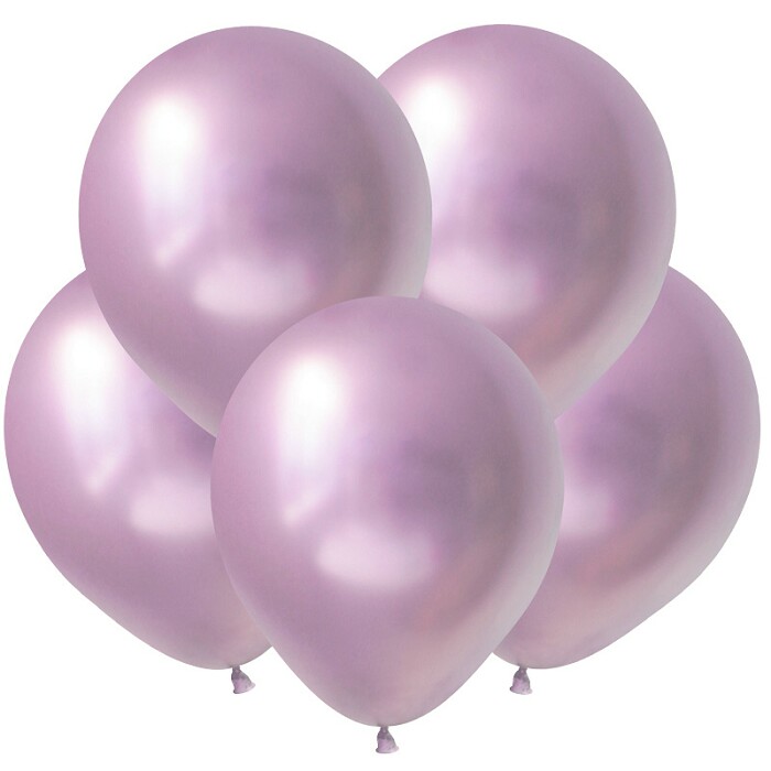 Шар латекс 5"/ВП хром Зеркальные шары Сиреневый Mirror Lavender 50шт