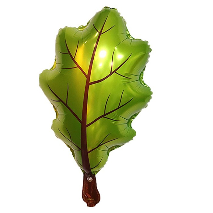Шар фольга фигура Лист дубовый зеленый 27"69 СМ ВЗ
