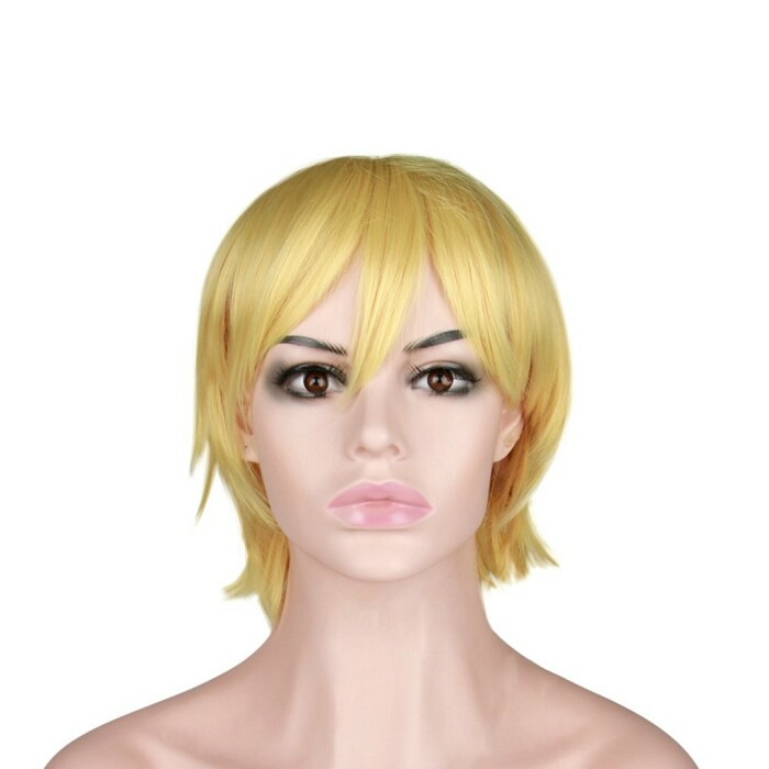 Парик карнавальный 140 гр Аниме короткий Натуральный блонд ВолВес