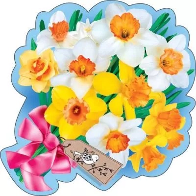 Украшение на скотче Нарциссы МирП (10шт)
