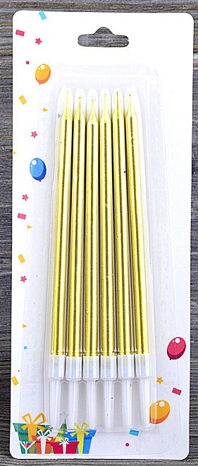 Свечи набор Металлик Золото WB-5 (уп6) АА