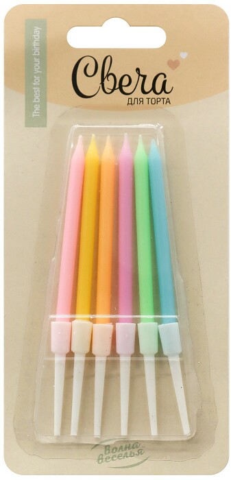 Свечи набор Светлый микс Ассорти 7см (уп6)