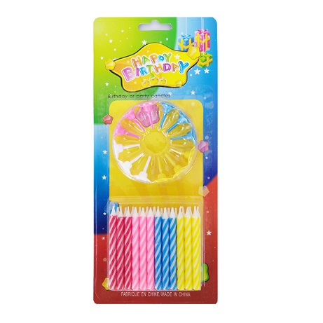 Свечи набор Ассорти тонкие (уп24+12) АА