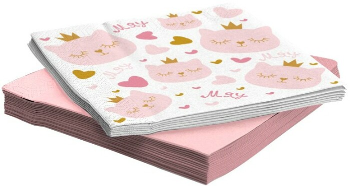 Салфетки 33см Котенок Принцесса (уп20) ДБ