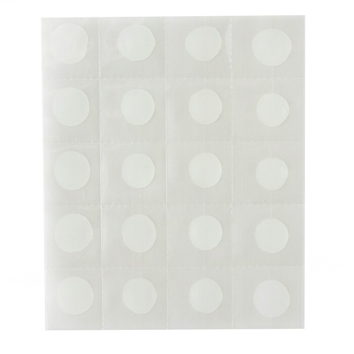 Круги двусторонние клейкие (20 шт на листе, 5 листов) уп100