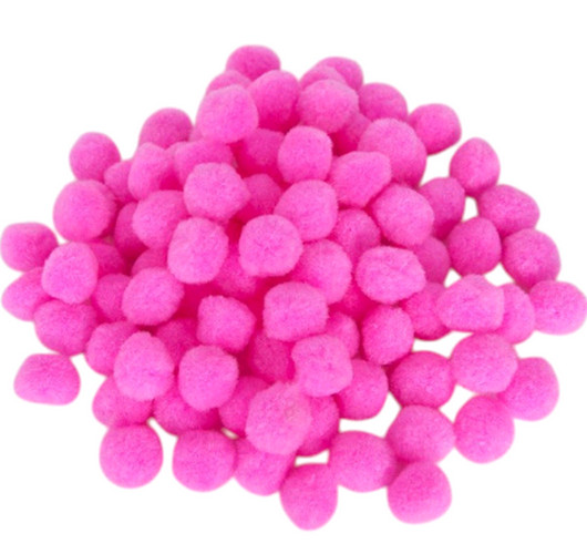 Декоративное украшение Помпончики 2,5см Розовый (уп100) ДБ