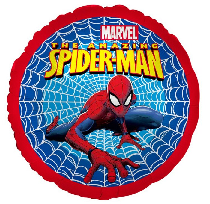 Шар фольга с рисунком 18'' FL Круг Человек Паук Дизайн №1
