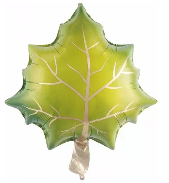 Шар фольга мини 14'' 36см FL Кленовый лист, Зеленый