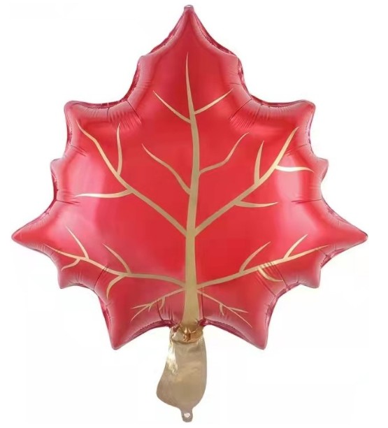 Шар фольга мини 14'' 36см FL Кленовый лист, Красный