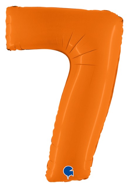 Шар фольга Цифра 40" GR Оранжевый Сатин "7"