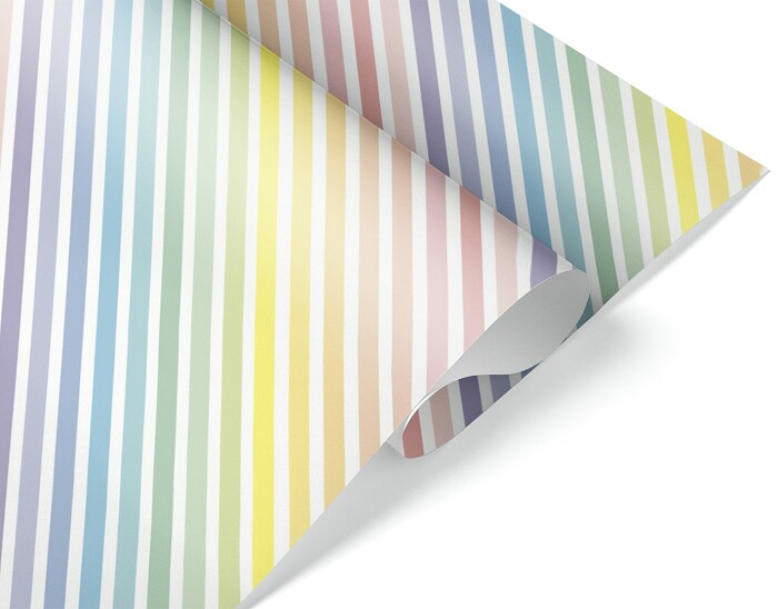 Бумага лист 70х100см Радужные полоски (10шт)
