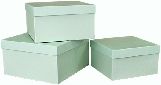Коробка квадрат Мятный 19,5х19,5х11см 1 штука
