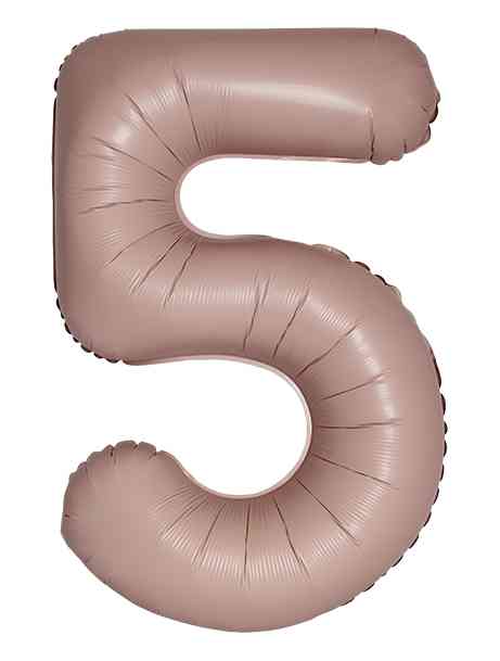 Шар фольга Цифра 40" Fm Slim Винтажная роза Матовый "5" (упак)