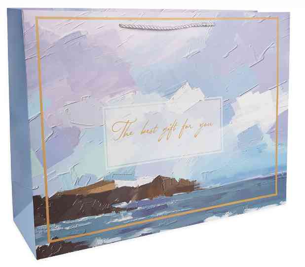 Пакет бумажный XXL 63х45см Морской пейзаж Дизайн №2