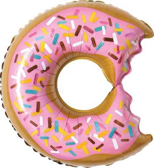 Шар фольга мини с клапаном Пончик надкусанный 18" 46см FL