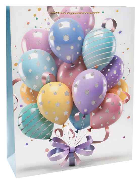 Пакет бумажный XXL 43х55см Множество шаров Дизайн №4 ДБ