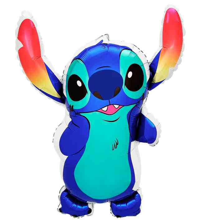 Шар фольга фигура Любимый монстрик Стич Яркие ушки Синий 31" 79см FL (упак)