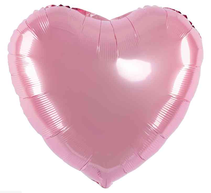 Шар фольга без рисунка 24"FL сердце пастель Розовый