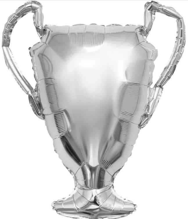 Шар фольга фигура Кубок Чемпиона Серебро 33" 84см FL (упак)