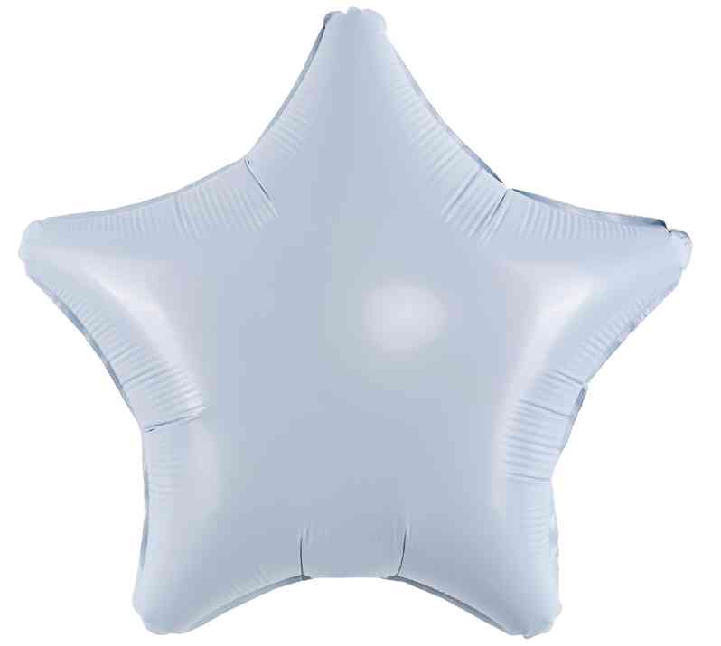 Шар фольга без рисунка 18"AG звезда пастель Небесный 1204-1711