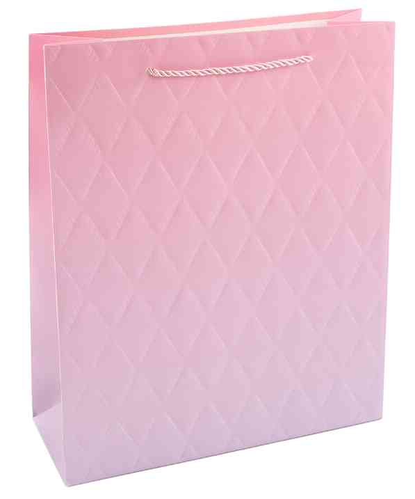 Пакет бумажный L 26х32см Нежные ромбы Дизайн №3 Градиент