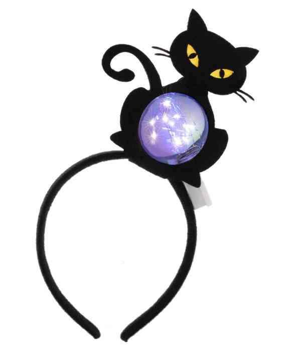 Ободок Светодиодный Черная кошка