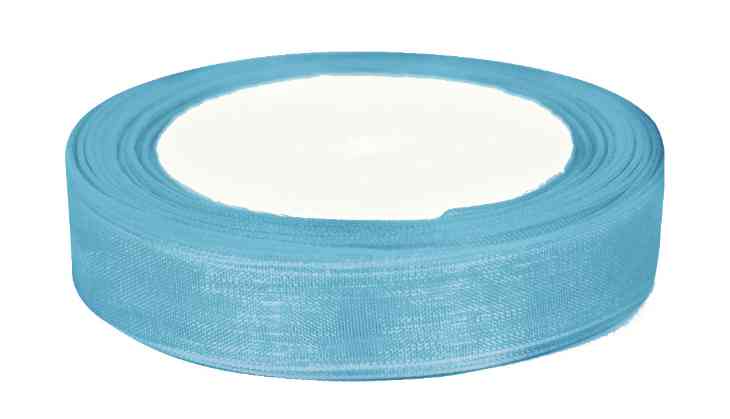 Лента органза 1,2х22,85м Голубой ДБ
