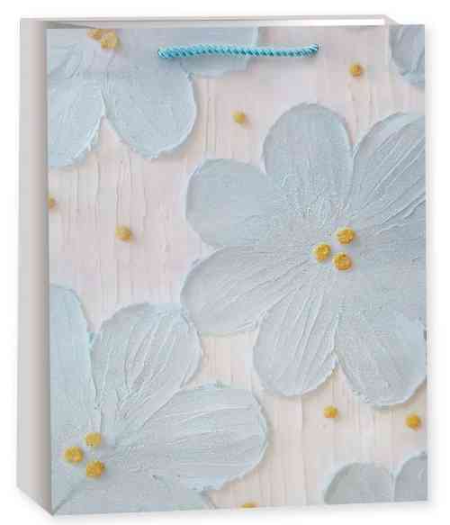 Пакет бумажный L 26х32см Большие цветы Дизайн №4 ДБ