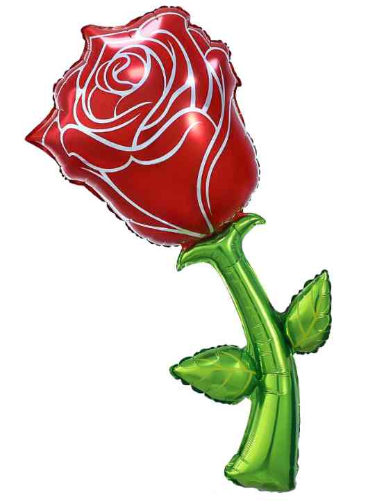 Шар фольга фигура Роза Красный 36" 91смFL (упак)