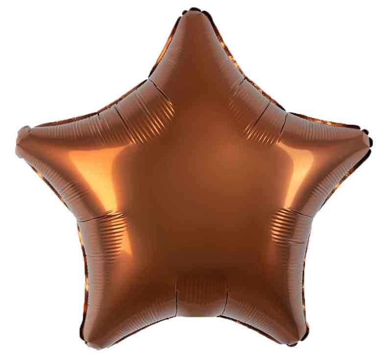 Шар фольга без рисунка 18"AG звезда сатин Терракота Бохо 1204-1645