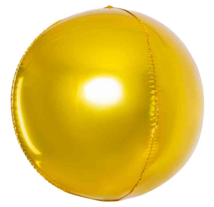 Шар фольга без рисунка 50"FL сфера металлик Золото