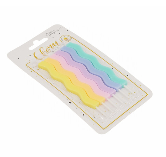 Свечи набор Волны 10см (уп6) ВС