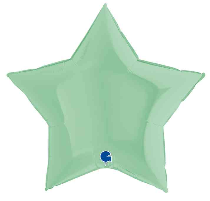 Шар фольга без рисунка 36" GR звезда макарунс Нежная мята