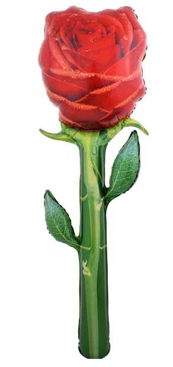 Шар фольга фигура Роза Красный 59" 150смFL (упак)