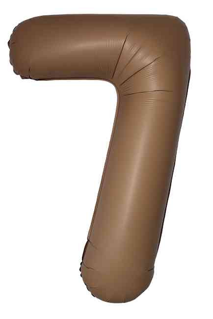 Шар фольга Цифра 40"Fm Slim Шоколад Матовый "7" (упак)