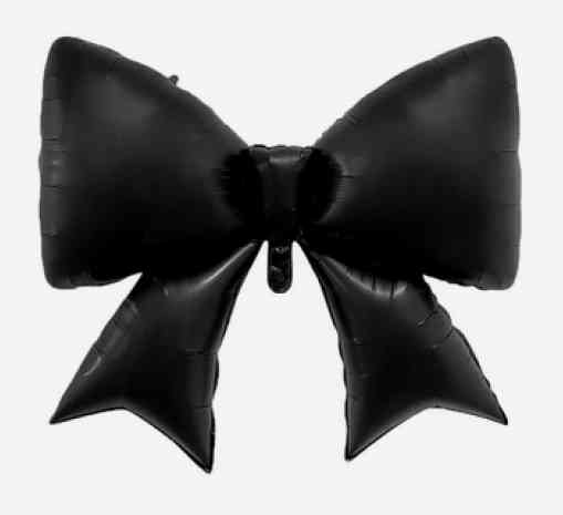 Шар фольга фигура Бант Черный 39" 98см АА (упак)