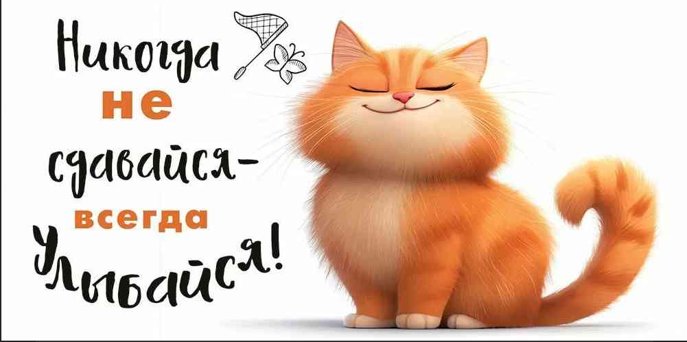 Конверт для денег Никогда не сдавайся Хорошо