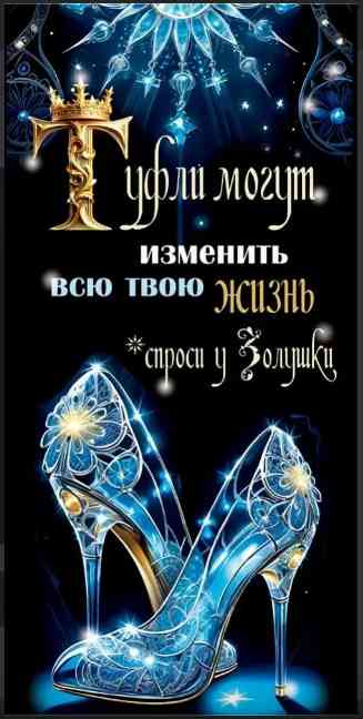 Конверт для денег Хрустальные туфельки Хорошо