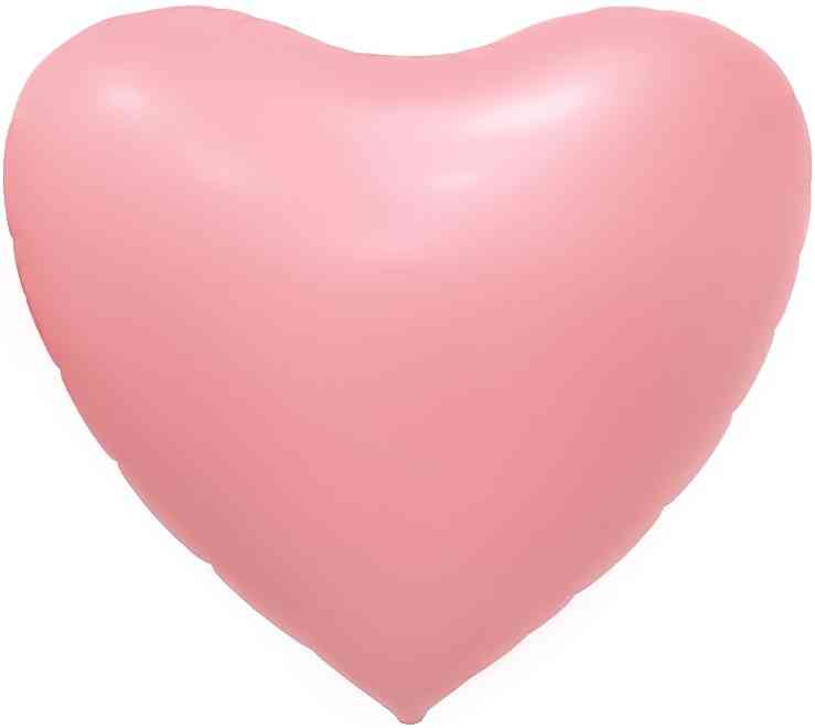 Шар фольга без рисунка 63" FL сердце Сатин Розовый