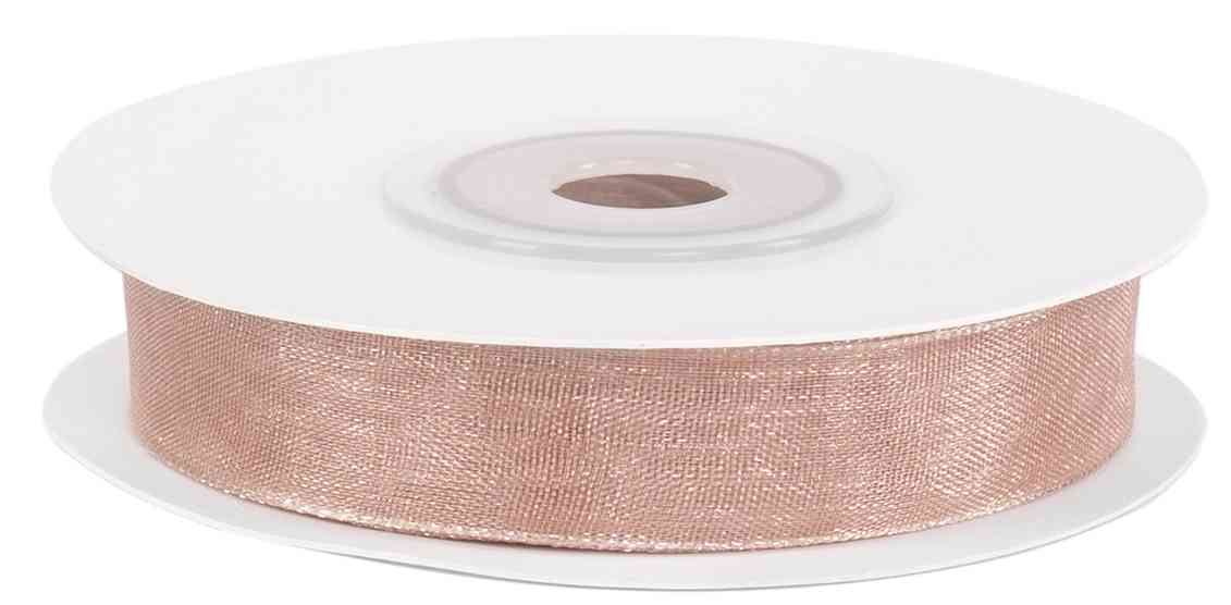 Лента органза 1,2х22,85см Розовое Золото ДБ