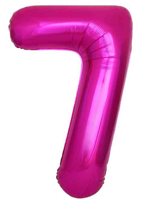 Шар фольга Цифра 40" Fm Slim Фуксия Fuchsia "7" (упак)