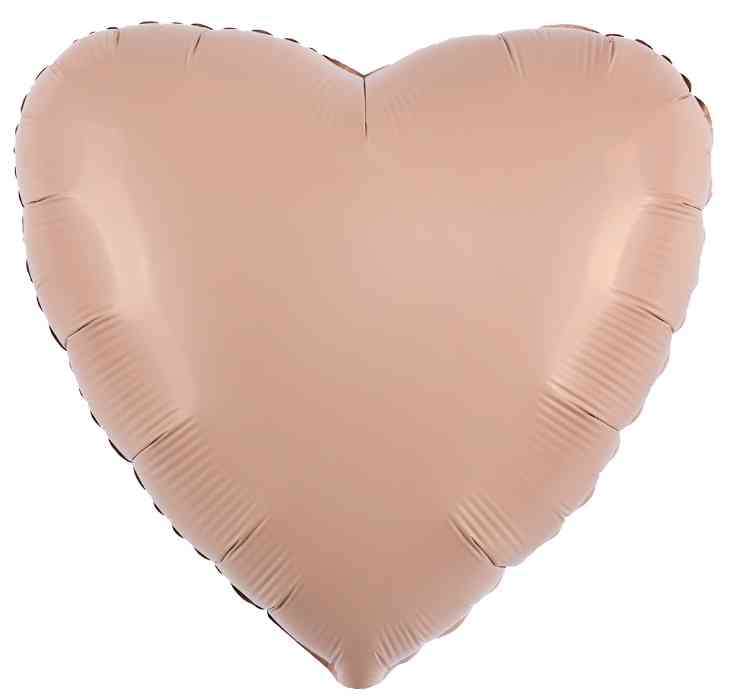 Шар фольга без рисунка 32" Fm сердце Матовый Винтажная роза
