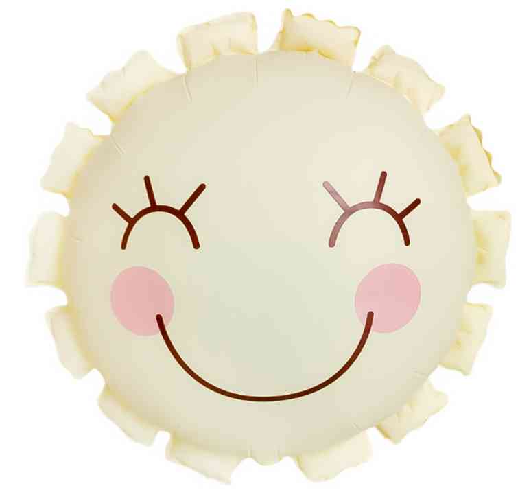 Шар фольга фигура Солнышко Кремовый 22" 56смFL