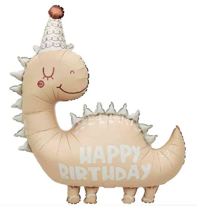 Шар фольга фигура Динозаврик в колпачке Сатин 39" 99см FL (упак)